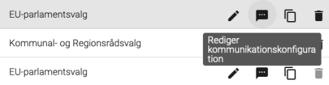 Rediger kommunikationskonfiguration
