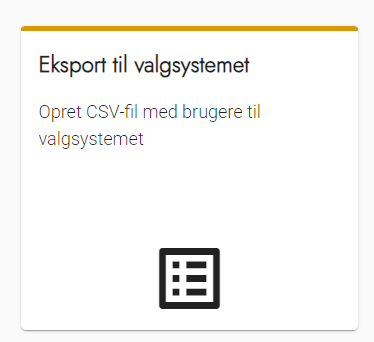 Eksport til valgsystemet