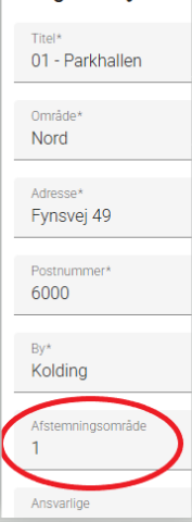 Husk at angive afstemningsområde
