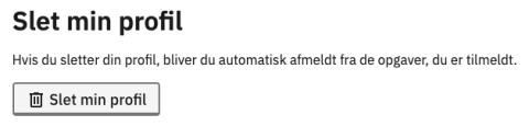 Slet min profil