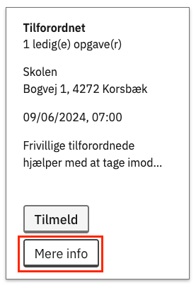 Mere information om opgaver
