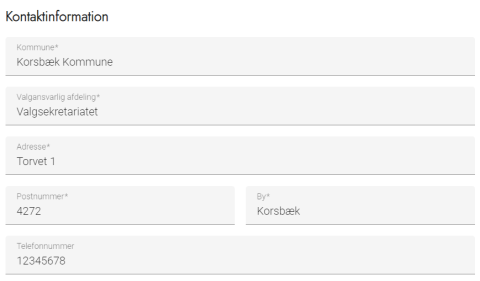 Administration - Kontaktinformation - Kontaktinformation