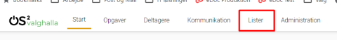 Deltagere - Vælg lister